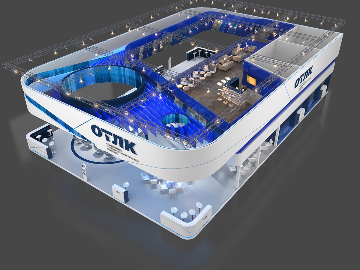 大型雙層展臺設(shè)計(jì)效果圖